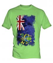 Pitcairn Islands Grunge Flag Mens T-Shirt