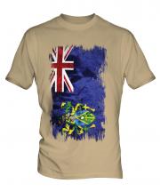 Pitcairn Islands Grunge Flag Mens T-Shirt