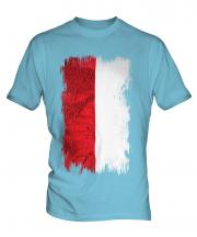 Poland Grunge Flag Mens T-Shirt