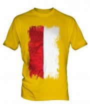 Poland Grunge Flag Mens T-Shirt