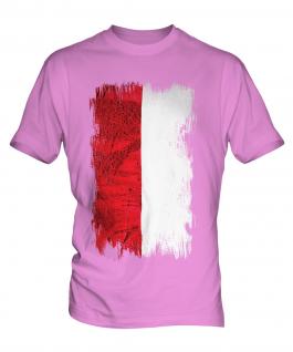 Poland Grunge Flag Mens T-Shirt