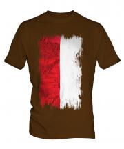 Poland Grunge Flag Mens T-Shirt