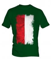 Poland Grunge Flag Mens T-Shirt