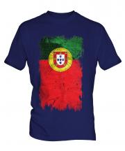 Portugal Grunge Flag Mens T-Shirt