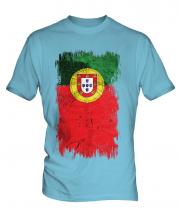 Portugal Grunge Flag Mens T-Shirt