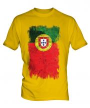 Portugal Grunge Flag Mens T-Shirt