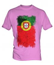 Portugal Grunge Flag Mens T-Shirt