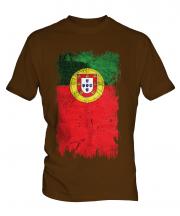 Portugal Grunge Flag Mens T-Shirt