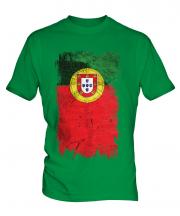 Portugal Grunge Flag Mens T-Shirt