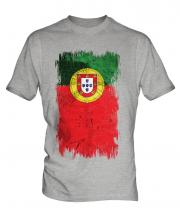 Portugal Grunge Flag Mens T-Shirt