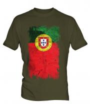 Portugal Grunge Flag Mens T-Shirt