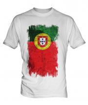 Portugal Grunge Flag Mens T-Shirt