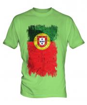 Portugal Grunge Flag Mens T-Shirt