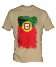 Portugal Grunge Flag Mens T-Shirt