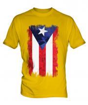 Puerto Rico Grunge Flag Mens T-Shirt