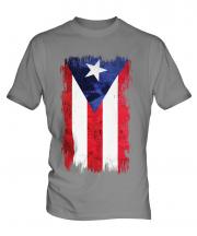 Puerto Rico Grunge Flag Mens T-Shirt