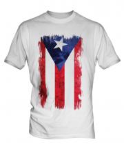 Puerto Rico Grunge Flag Mens T-Shirt