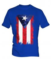 Puerto Rico Grunge Flag Mens T-Shirt