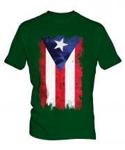 Puerto Rico Grunge Flag Mens T-Shirt