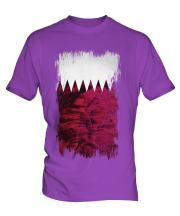 Qatar Grunge Flag Mens T-Shirt