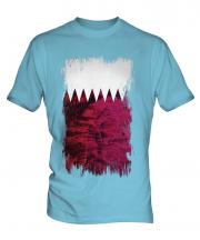 Qatar Grunge Flag Mens T-Shirt