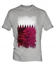 Qatar Grunge Flag Mens T-Shirt