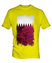 Qatar Grunge Flag Mens T-Shirt