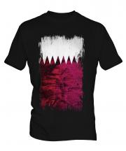 Qatar Grunge Flag Mens T-Shirt