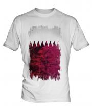 Qatar Grunge Flag Mens T-Shirt