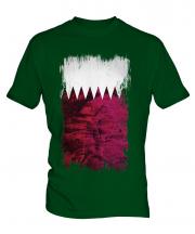 Qatar Grunge Flag Mens T-Shirt