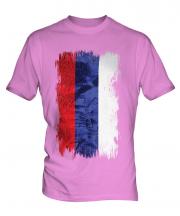 Republika Srpska Grunge Flag Mens T-Shirt