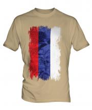 Republika Srpska Grunge Flag Mens T-Shirt