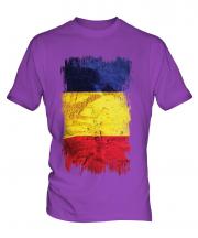 Romania Grunge Flag Mens T-Shirt