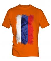 Russia Grunge Flag Mens T-Shirt