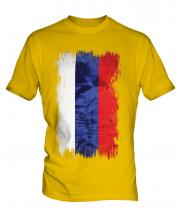 Russia Grunge Flag Mens T-Shirt