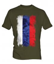 Russia Grunge Flag Mens T-Shirt