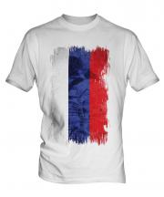 Russia Grunge Flag Mens T-Shirt