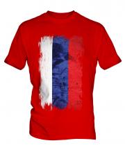Russia Grunge Flag Mens T-Shirt
