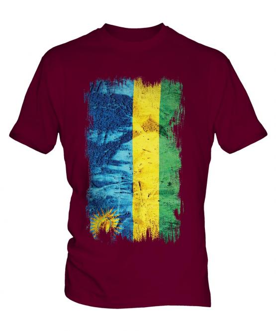 Rwanda Grunge Flag Mens T-Shirt