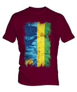 Rwanda Grunge Flag Mens T-Shirt