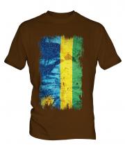 Rwanda Grunge Flag Mens T-Shirt