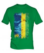 Rwanda Grunge Flag Mens T-Shirt