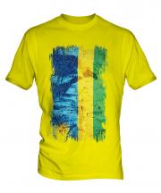 Rwanda Grunge Flag Mens T-Shirt