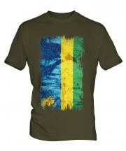 Rwanda Grunge Flag Mens T-Shirt