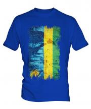Rwanda Grunge Flag Mens T-Shirt