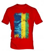 Rwanda Grunge Flag Mens T-Shirt