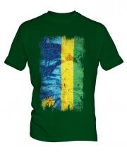 Rwanda Grunge Flag Mens T-Shirt