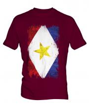 Saba Grunge Flag Mens T-Shirt