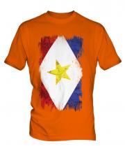 Saba Grunge Flag Mens T-Shirt