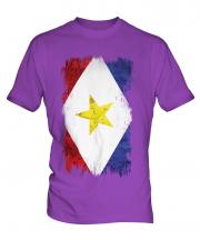 Saba Grunge Flag Mens T-Shirt
